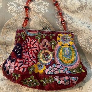 Aldo beaded mini bag w detachable shoulder strap